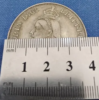 Moneta Regina Vittoria 1887 Argento