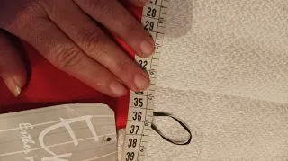 Falda roja volante talla S