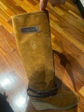 Botas Polo Cuña Piel Vuelta Talla 41