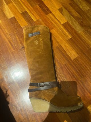 Botas Polo Cuña Piel Vuelta Talla 41
