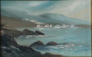 Cuadro Óleo Tabla Años 40-50