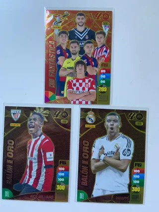 Lote 3 Cromos Adrenalyn Balón de Oro 24-25