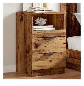 Mesitas de noche madera envejecida (2 uds)