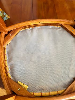 Pack 4 Sillas Madera Cerezo Tapizado Amarillo