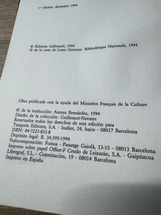 El primer hombre – Albert Camus (1a ed. 1994)