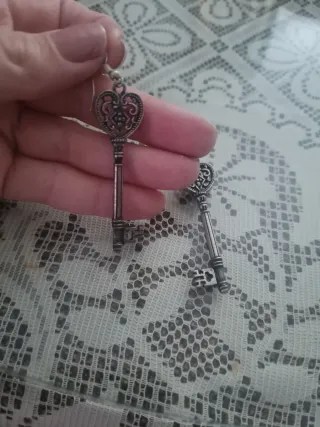 Pendientes Acero Llaves Antiguas