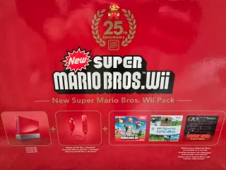 ( CAJA) Nintendo Wii Edición Mario Bros.