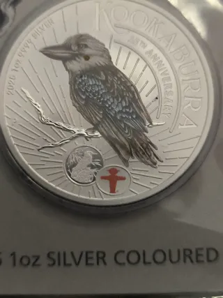 Moneda Plata Kookaburra World Money Fair 25