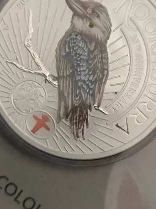 Moneda Plata Kookaburra World Money Fair 25