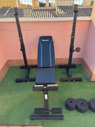 Gym. Set de pesas. Fitness. Musculación