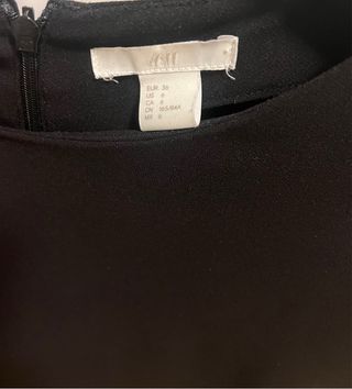 Vestito nero manica lunga