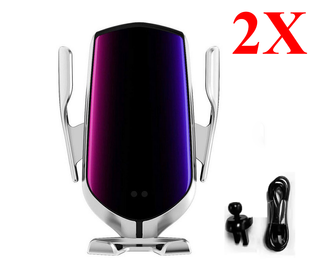 2 Cargadores Inalámbricos R2 Para Coche Silver