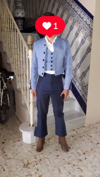 Traje corto completo azul 38/40