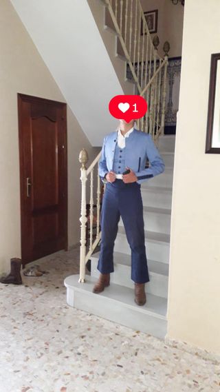 Traje corto completo azul 38/40