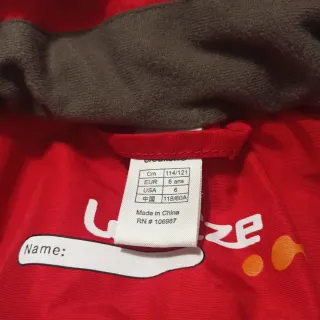 Buzo Nieve Niño Rojo Talla 6 años