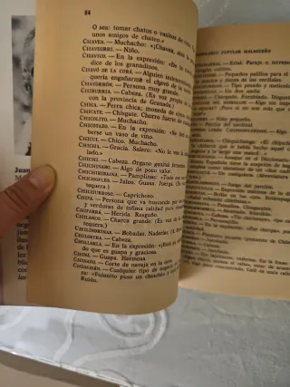 libro malagueño de cocina y libro Vocabulario