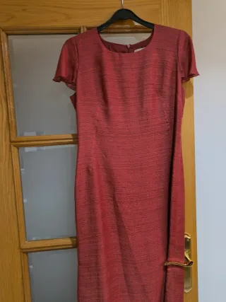 Conjunto Elisa RIVERO rojo vestido y chaqueta