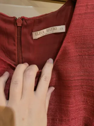 Conjunto Elisa RIVERO rojo vestido y chaqueta