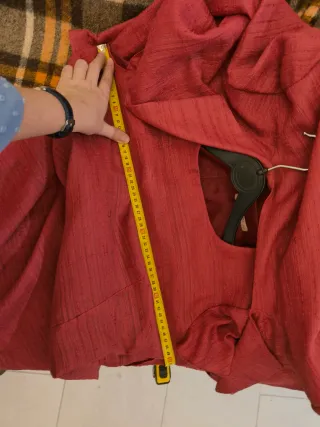 Conjunto Elisa RIVERO rojo vestido y chaqueta