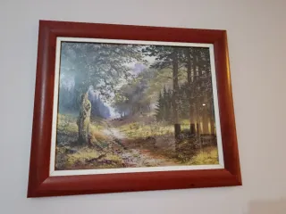 2 Quadri Bosco con Cornice in Legno