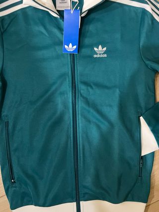 Chaqueta Adidas Verde y Blanca Talla Small
