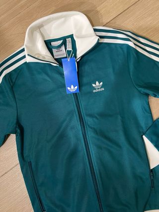 Chaqueta Adidas Verde y Blanca Talla Small