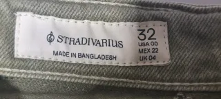 Falda-pantalón vaquera verde