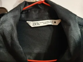 Camisa Zara satinada negra Talla XXL