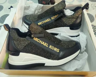 Michael Kors Zapatillas Talla 37 Negro/Bronce