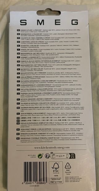 Conjunto de talheres da smeg (4 peças)