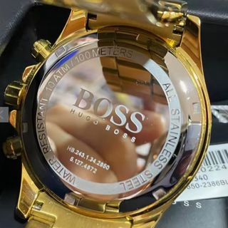 Reloj Hugo Boss Cronógrafo Dorado Azul
