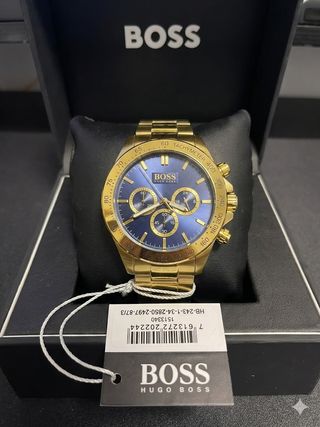Reloj Hugo Boss Cronógrafo Dorado Azul