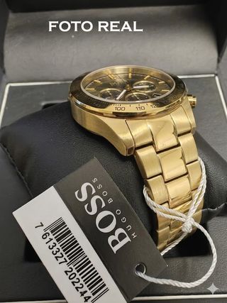 Reloj Hugo Boss Cronógrafo Dorado Azul