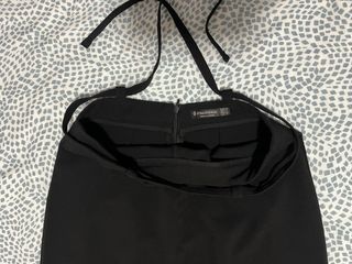 Falda larga negra con abertura