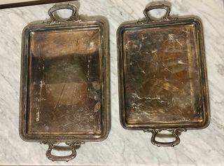Juego 2 bandejas antiguas MENESES