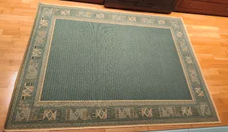 Tappeto stile persiano beige e verde