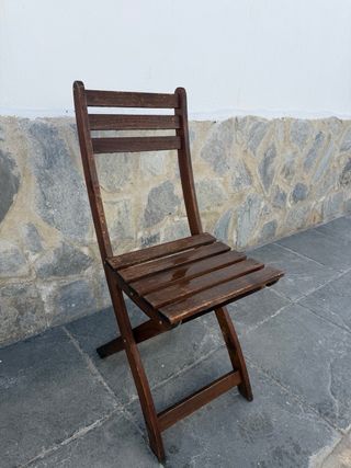 Conjunto terraza rústico 4 sillas