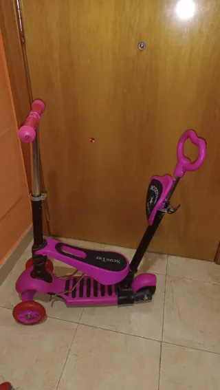 Patinete infantil 3 ruedas rosa