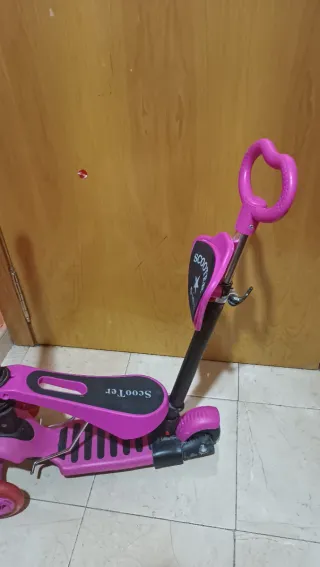 Patinete infantil 3 ruedas rosa