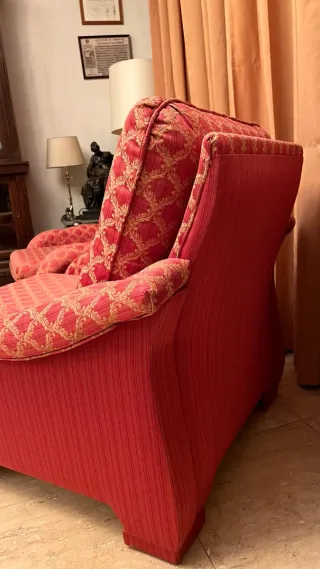 Conjunto de sillones de tela y sofa