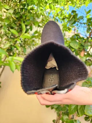 Botines Bershka calcetín negros talla 37