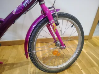 Bicicleta niña 20 Btwin Morada