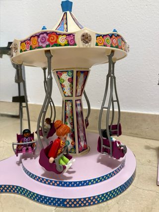 Feria Playmobil: Carrusel, columpio y puestos