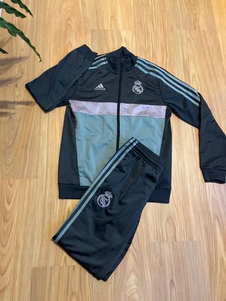 Chándal Real Madrid Adidas Negro Gris