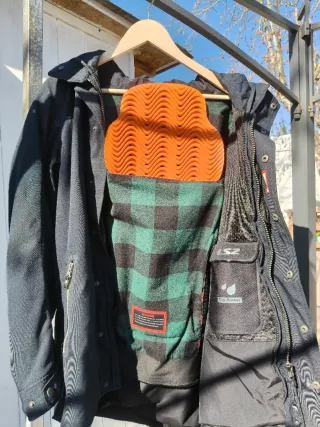 Chaqueta Moto LS2 talla XL Negra con Protecciones