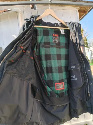 Chaqueta Moto LS2 talla XL Negra con Protecciones