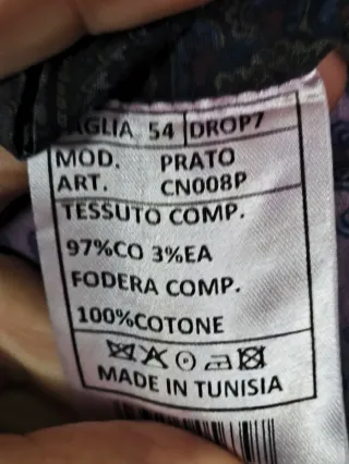 Americana Domenico Tagliente tacto piel morada