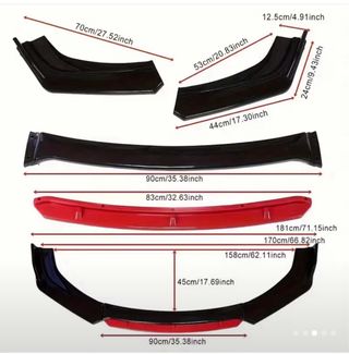 Lip Delantero Parachoques Universal Negro