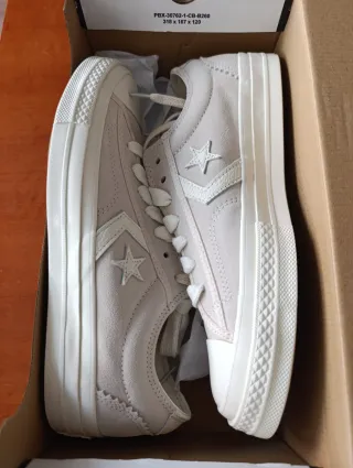 Converse Hombre Beige/Blanco Talla 42