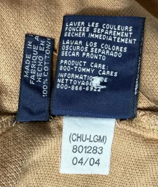 Polo Tommy Hilfiger Manga Larga Talla S